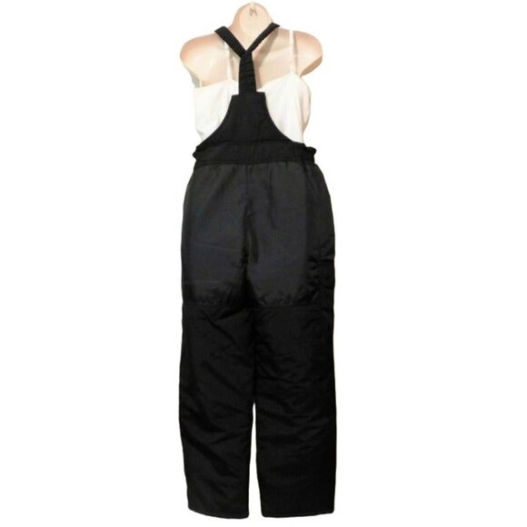 Cherokee Insulated Bib Overalls L Kids Black Adjustable Straps Winter Ski Nylon - Picture 8 of 9